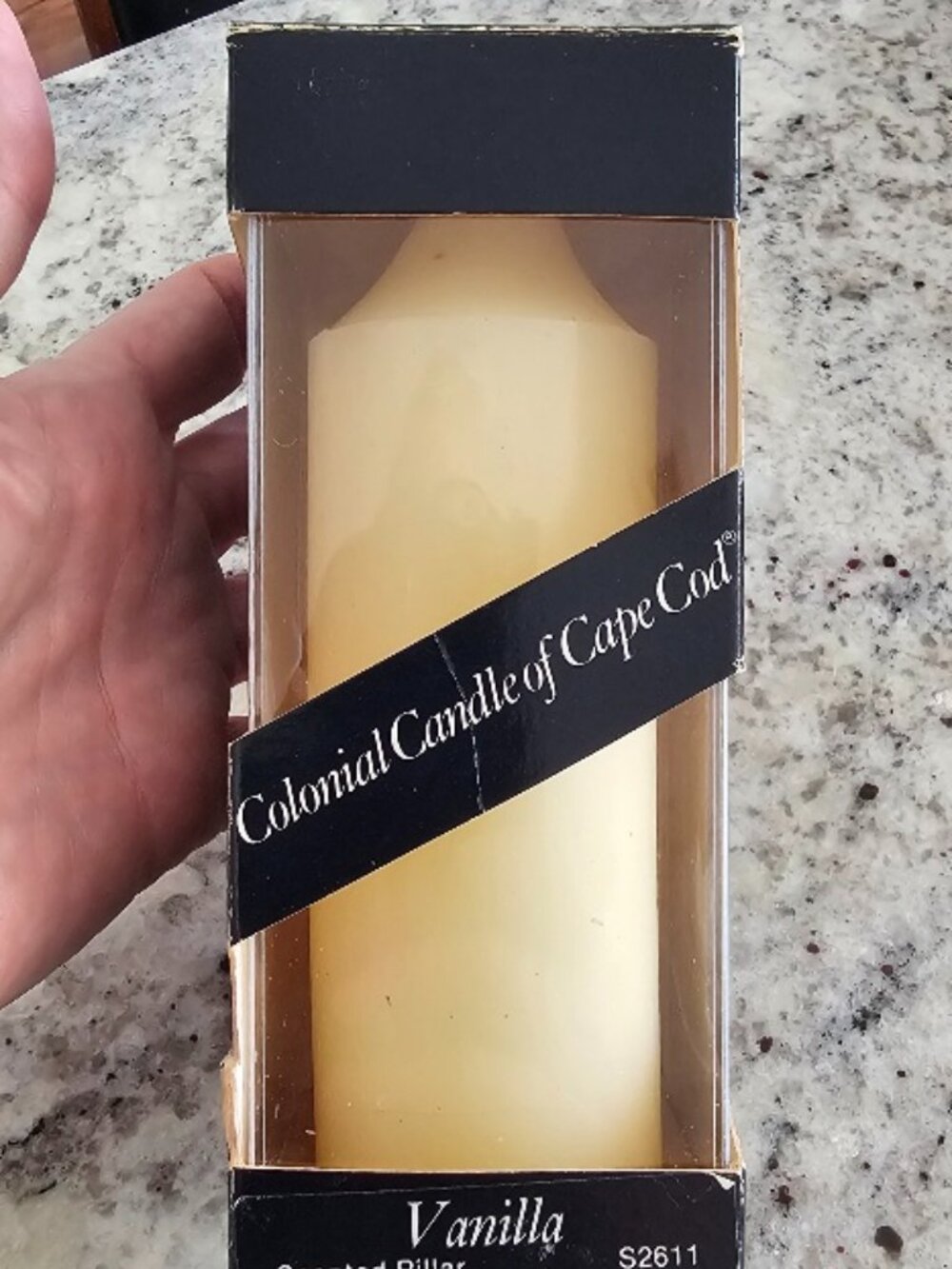NEW Vintage Still in Box Colonial of Cape Cod 6" Pillar Candle Vanilla Scented
